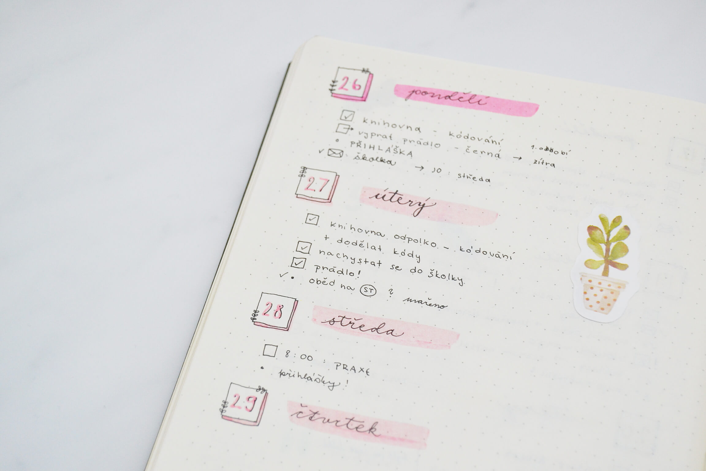 bullet journal diář